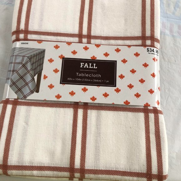 Robert Stanley ➖Tablecloth 60x104 inch Fall Plaid ▪️Any Occasion - Picture 4 of 12